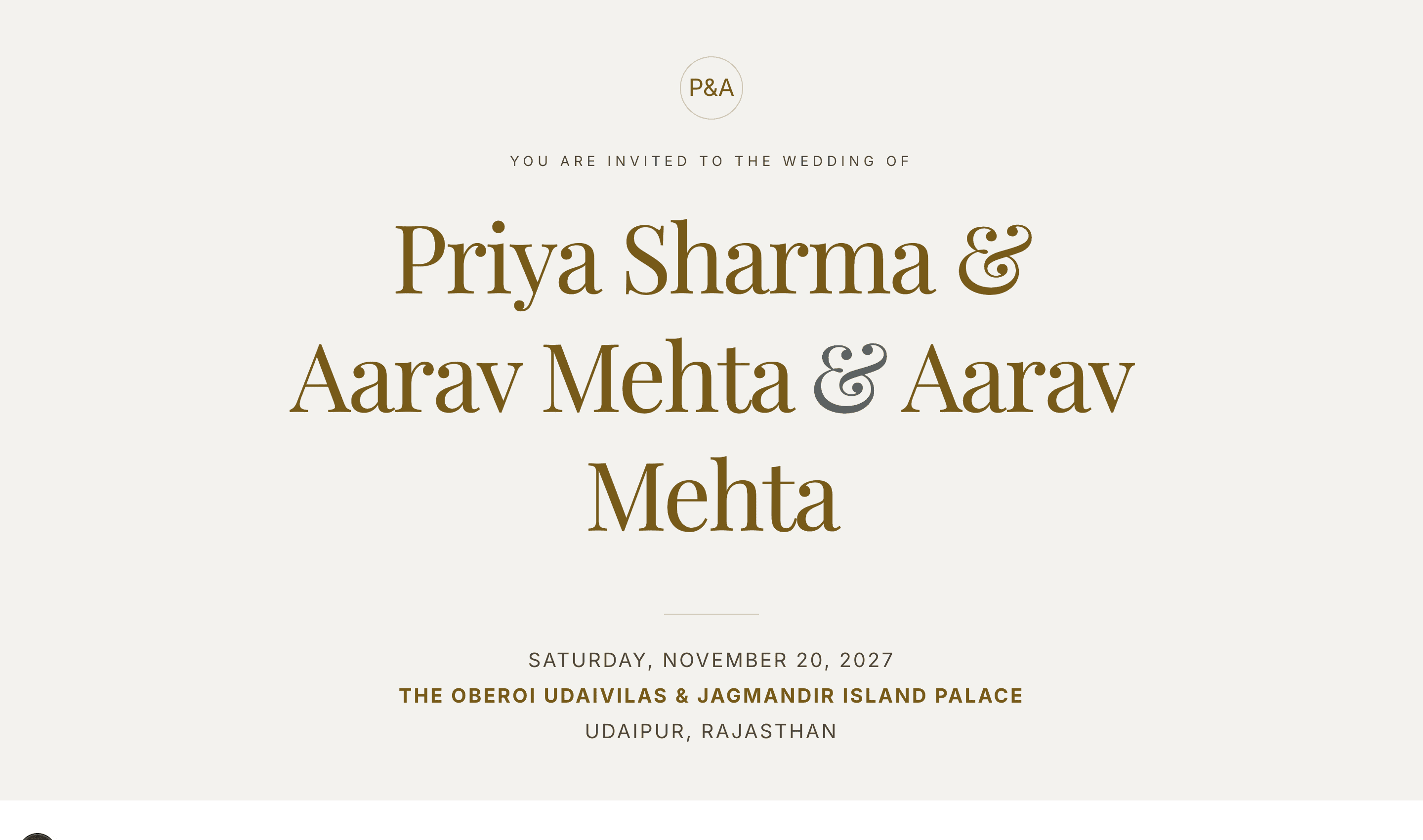 Bespoke Wedding Invitation Websites